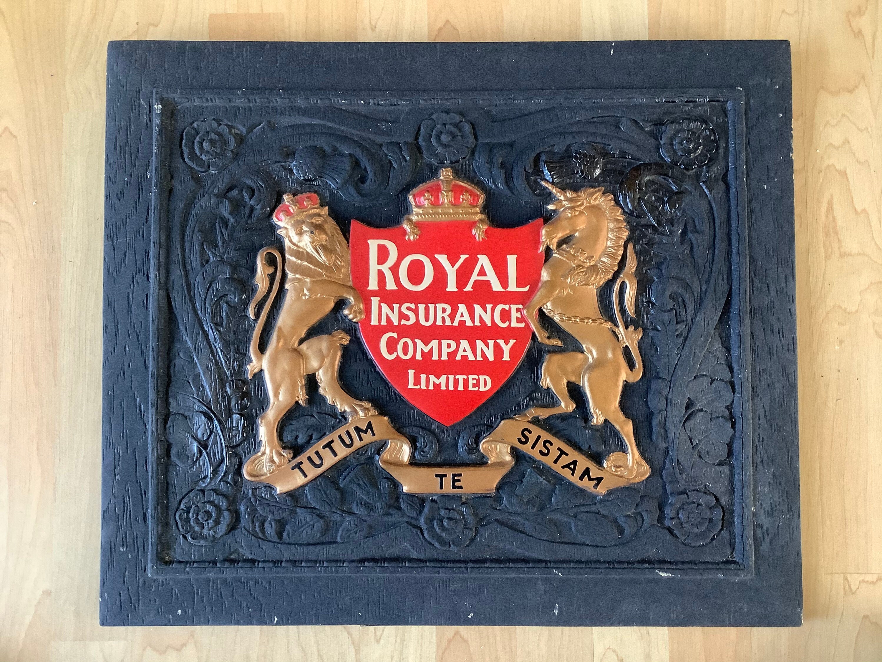Royal Insurance Company Limited Period Sign Original Etsy