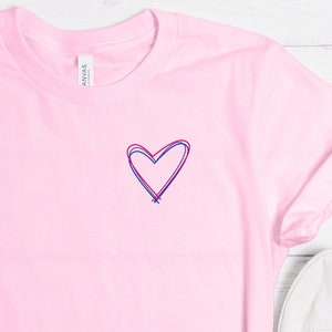 Heart Subtle Bisexual Shirt Cute Bisexual Pride Shirt Bisexual Gifts Bisexual Clothing Bi Pride Shirt Bi Shirt Queer Pride Shirt Bi Tshirt