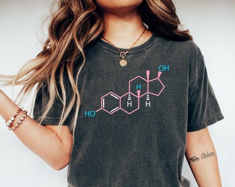 Comfort Colors Estradiol Shirt Trans Shirt Subtle Trans Pride Shirt Trans Women Shirt Trans MTF Shirt Transgender Shirt Trans Rights Shirt