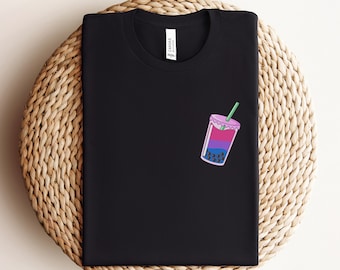 Boba Tea Bisexual Shirt, Bisexual Pride, Bi Pride Gift, Bisexual Gifts, Bi Pride Shirt, Subtle Bi Pride, Bisexual Pride Shirt, Subtle Pride