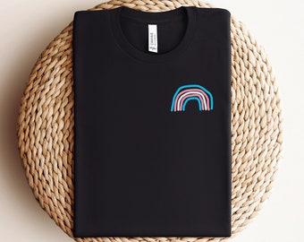 Deformed Rainbow Trans Shirt, Trans Pride, Trans, LGBT, LGBTQ, Transgender MTF Clothing, Queer Owned Shops, Subtle Pride, Transgender Ally