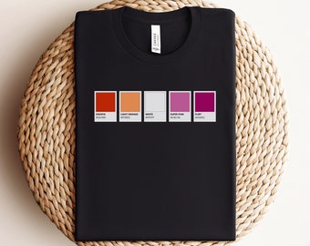 Color Palette Lesbian Shirt, Lesbian, Lesbian Pride, LGBTQ, Lesbian Gifts, Pride Shirt, Subtle Pride, Pride, Lesbian Girlfriend Gift, Queer