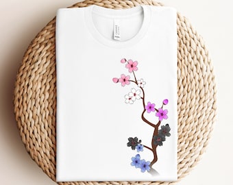 Sakura Genderfluid Shirt, Genderfluid, LGBT, LGBTQ, Genderfluid Gifts, Pride Shirt, Queer Owned Shops, Subtle Pride, Genderfluid Flag, Pride