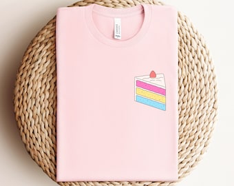 Cake Pansexual Shirt, Pansexual, LGBTQ, Pansexual Gifts, Pride Shirt, Queer Owned Shops, Subtle Pride, Pansexual Flag, Pride, Queer Shirt