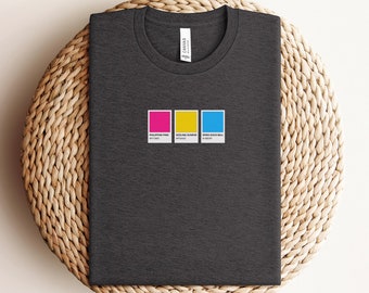 Color Palette Pansexual Shirt, Pansexual, LGBT, LGBTQ, Pansexual Gifts, Pride Shirt, Queer Owned Shops, Subtle Pride, Pansexual Flag, Pride