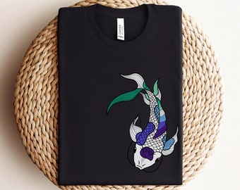 Camiseta Koi MLM, MLM, LGBT, LGBTQ, Regalos MLM, Camiseta Orgullo, Tiendas Propiedad de Personas Queer, Orgullo Sutil, Bandera Gay MLM, Orgullo MLM, Queer, Orgullo, Camiseta Gay