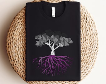 Abstract Tree Asexual Shirt, Asexual, Asexual Pride, Ace Pride, LGBTQ, Queer Owned Shops, Queer Owned Business, Pride Flag, Subtle Pride