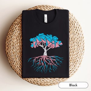Abstrakter Baum Trans Shirt, Trans Pride, Trans, LGBT, LGBTQ, Transgender MTF Kleidung, Queer besitzt Geschäfte, subtiler Stolz, Transgender Verbündeter
