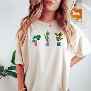 Comfort Colors® Plant Bisexual Shirt, Bisexual Pride Shirt, Bisexual Tshirt, Subtle Bi Pride, Subtle Bisexual, Bi Flag Color, Bisexual Gift