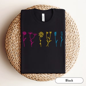 Wildflower Pansexual Shirt, Pansexual, LGBT, LGBTQ, Pansexual Gifts, Pride Shirt, Queer Owned Shops, Subtle Pride, Pansexual Flag, Pride