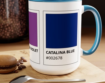 Color Palette Bisexual Accent Mug, Bisexual Pride, Bi Pride, Bisexual Gift, Bisexual Mug, Subtle Bisexual, Cute Bisexual, Bisexual Flag