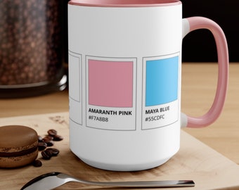 Color Palette Trans Accent Mug, Trans Pride, Trans Rights, Subtle Trans, Cute Trans, Trans Gift, Trans Mug, Trans Tea, Trans Flag, Trans Art