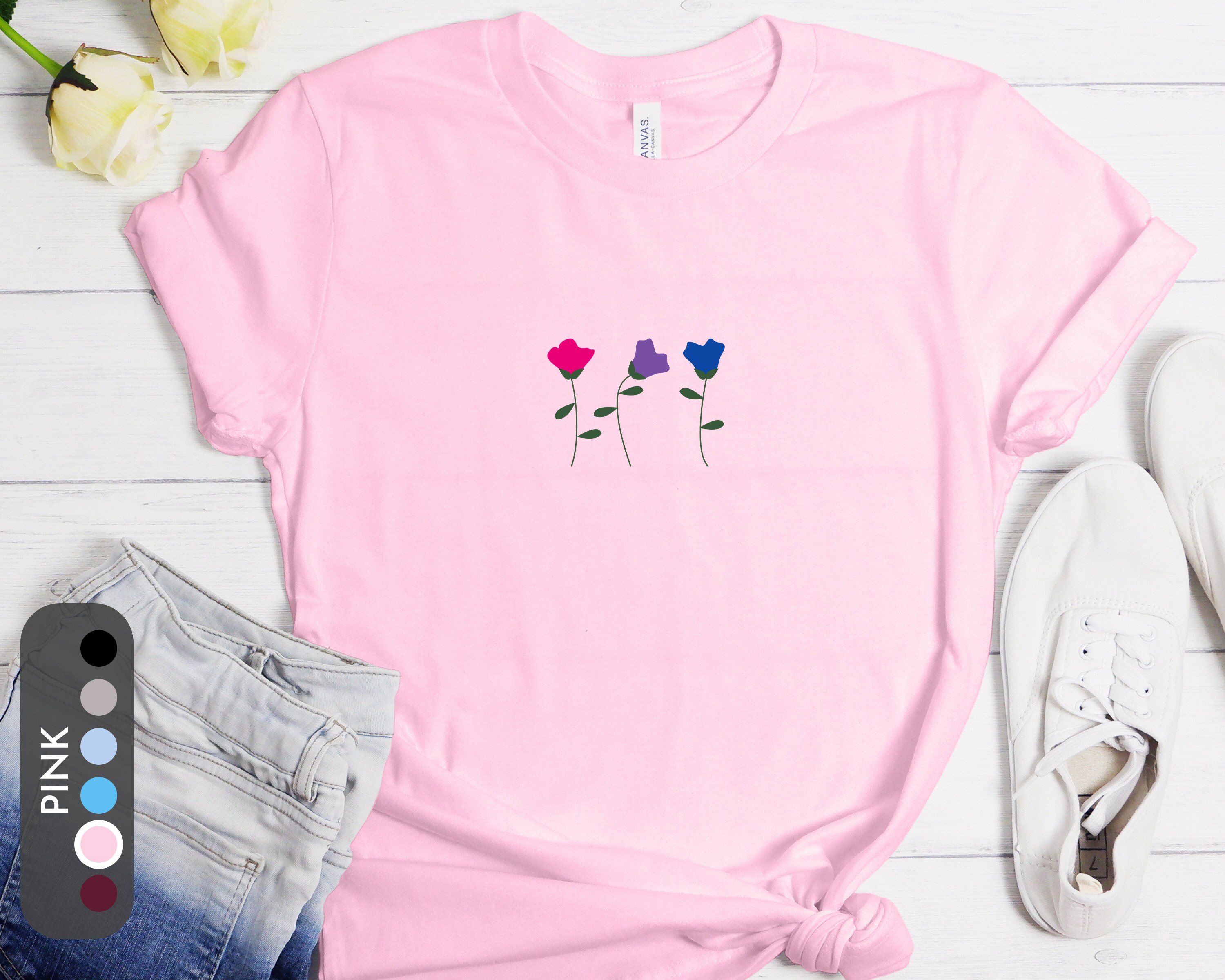 Subtle Flower Bisexual Shirt Bisexual 