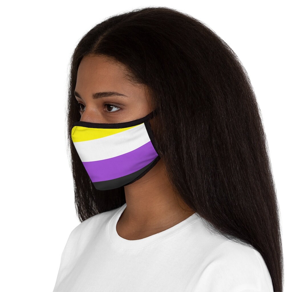 Nicht-binäre Flagge Gesichtsmaske Enby Gesichtsmaske | Etsy
