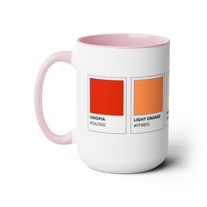 Color Palette Lesbian Mug Subtle Lesbian Pride Mug Cute Lesbian Gifts Lesbian Flag Colors WLW Mug Lesbian Coffee Mug WLW Pride Mug Queer Mug