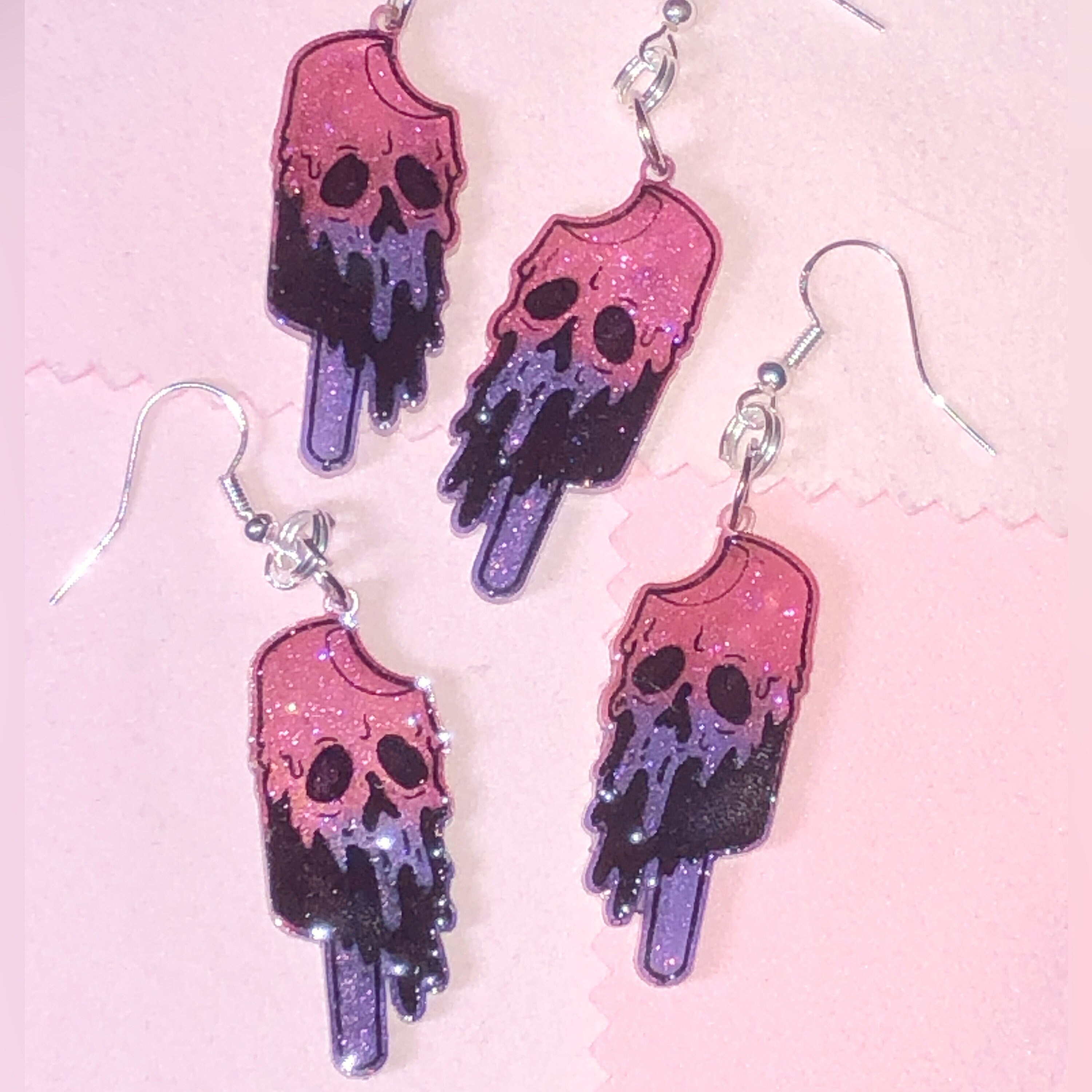 Pastel Goth Earrings Etsy