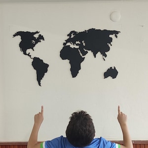 Aanpasbare wereldkaart - gepersonaliseerde reiskaart, punaisekaart, kunst aan de muur voor thuis- en kantoorinrichting, cadeau-idee, cadeau-echtgenoot, kinderkamer december