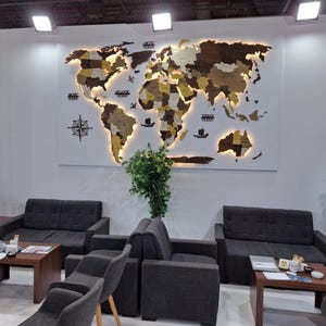 3D LED Wandkarte,Geschenk für Mann,Weihnachtsgeschenk,Weihnachtsgeschenk,Weihnachtsgeschenk,Geschenk für Mann,Reise,Dekoration, Weltkarte Wanddeko, Weltkarte