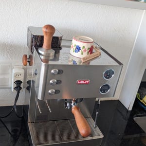 Lelit wooden rotary handle for steam and water valve