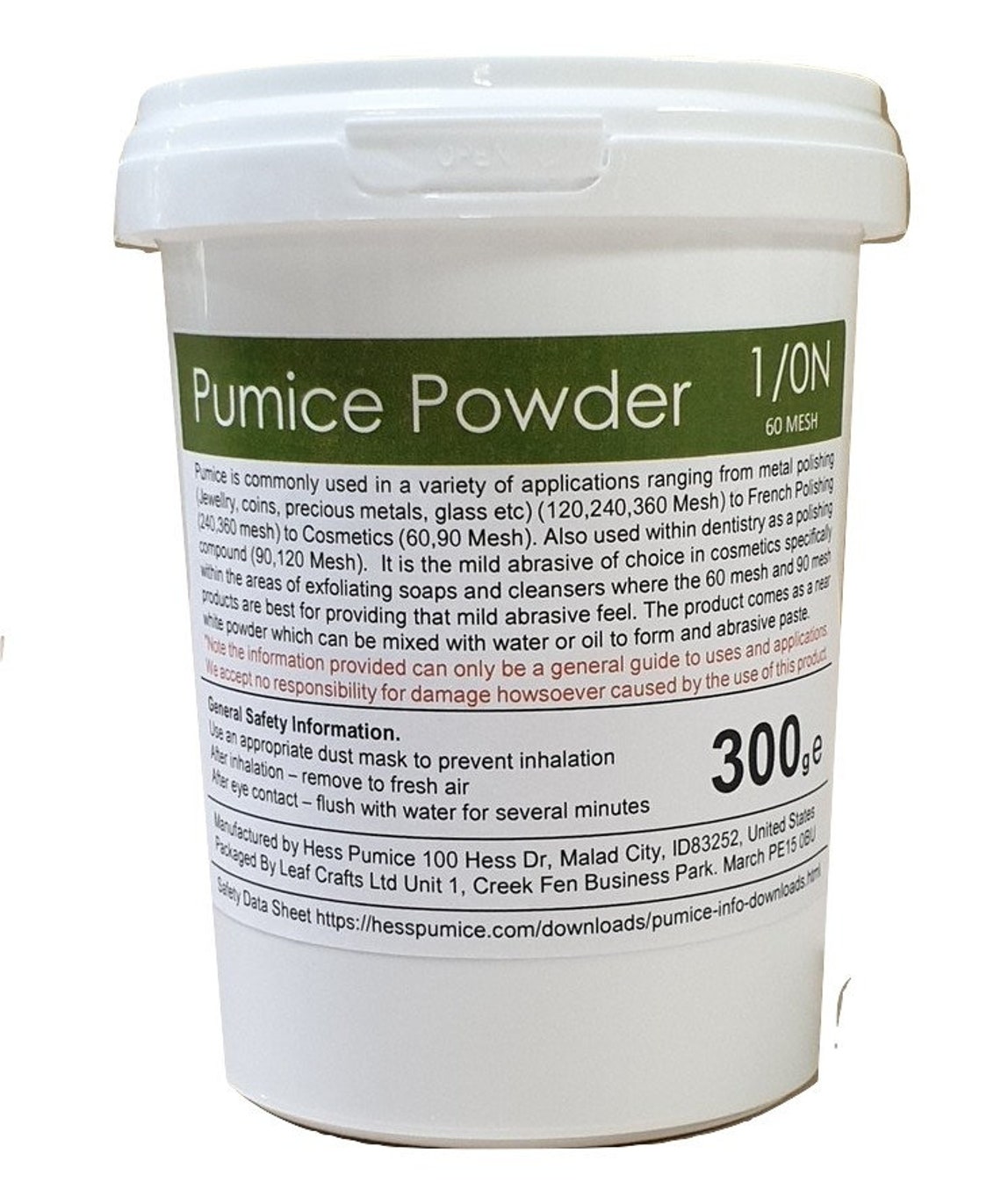 300g/700g Cosmetic Pumice Powder Tub Facial Scrub / Etsy