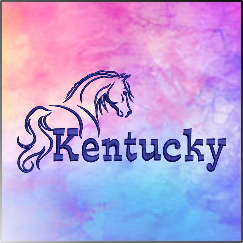 KENTUCKY Embroidery Design Etsy