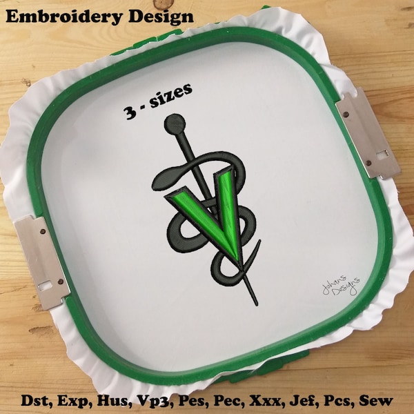 Veterinary Medicine Embroidery Design