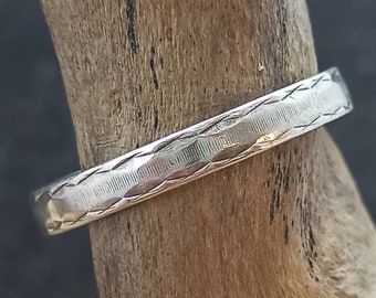 Patina Ring 925er Silber 19,4mm Gr. 61 Vintage Geschenk Damen Silberring edel nachhaltig