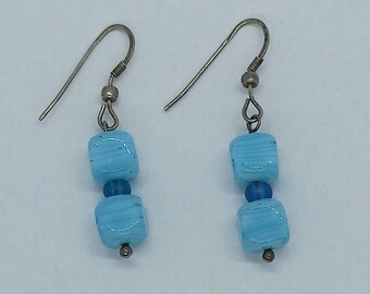 Gemstone drop earrings, genuine silver, 42 x 8 mm, vintage gift for women, elegant luxury earrings, exclusive eye-catcher, modern luxury rarity