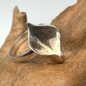 Vintage ring 925 silver 19.4 mm size 61 patina gift ladies exclusive silver ring design retro timeless