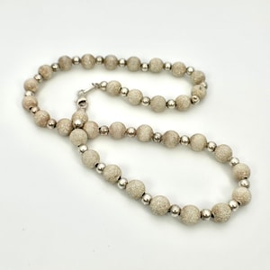 Stylish silver chain 925 silver approx. 45 cm long vintage gift exclusive pearls ladies patina chain necklace noble luxury