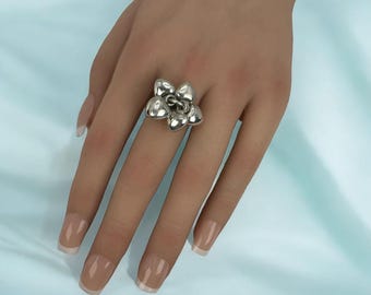 Bague BORGIA Vintage En Argent 925 Avec Onyx Noir - Taille 58, Neuve