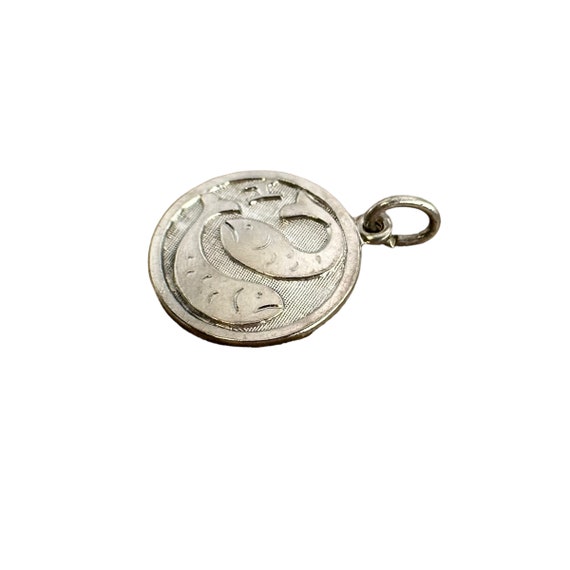 Pisces necklace pendant 925 silver vintage gift p… - image 5