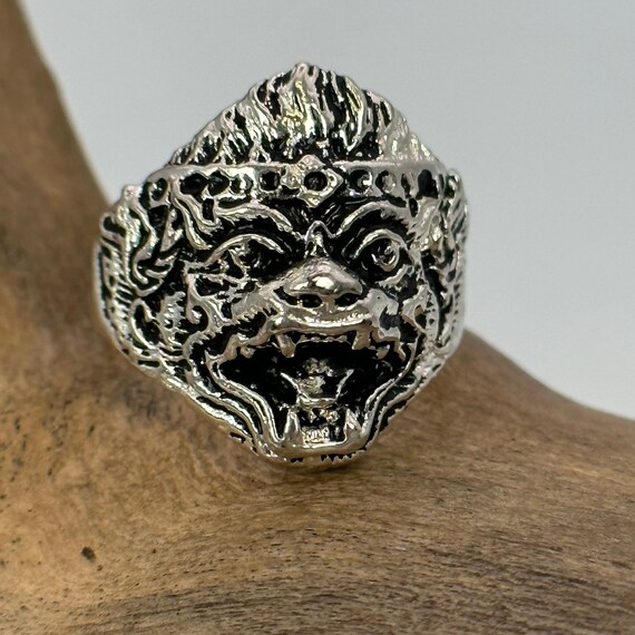 Dragon ring real silver size. 60 19.1 mm patina g… - image 2