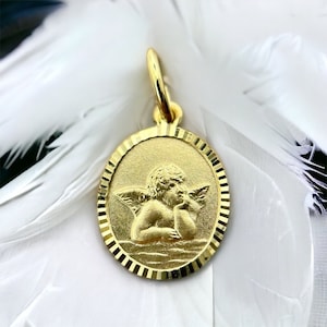 Cupid pendant gold 333 small pendant modern trend love luck wedding bride guardian angel luxury eye-catcher 8kt 8ct 333er