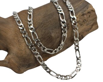 Figaro Silver Chain 60 Cm Long 4.5 Mm Wide 925 Silver