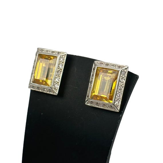 Art Deco stud earrings 925 silver vintage gift pa… - image 6