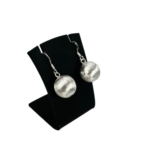 Design hanging earrings 925 silver ball modern gi… - image 5