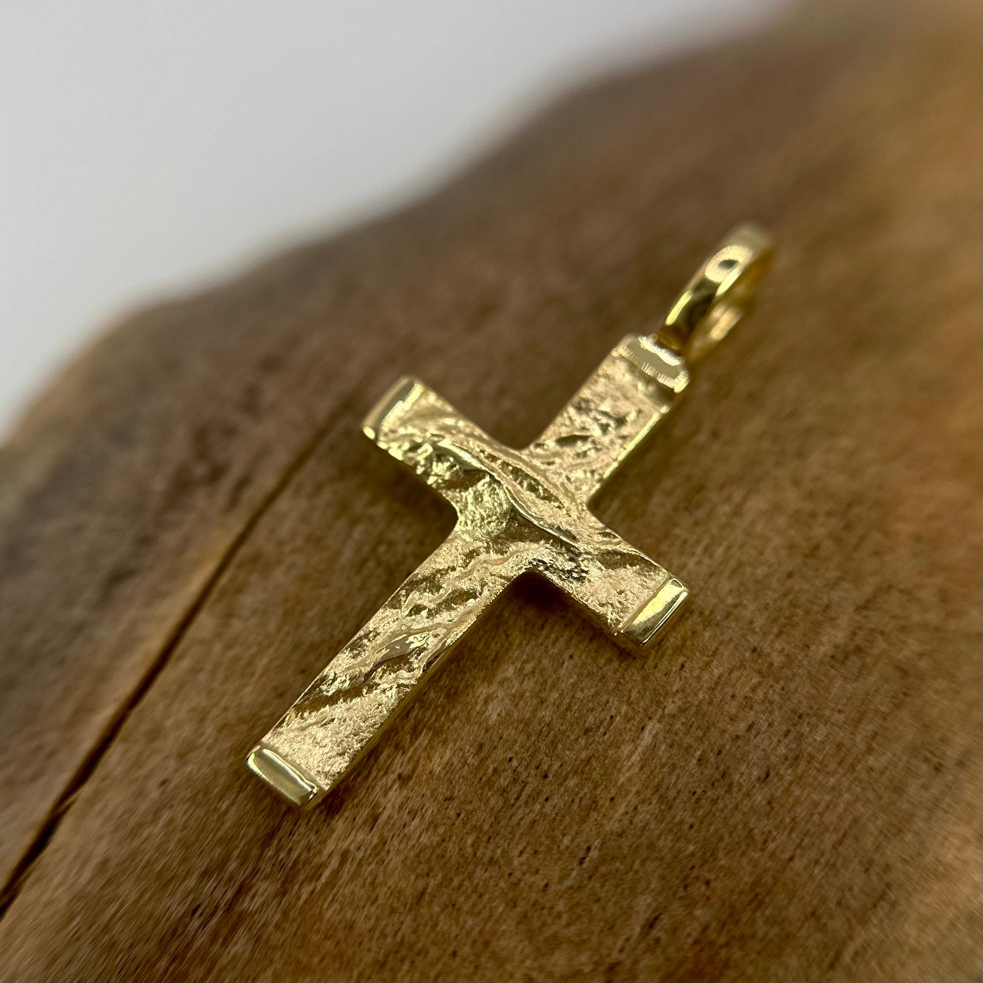 Kettenanhänger Kreuz, echtes 333er Gold