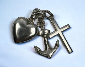 Collana Donna Con Ciondolo A Cuore E Croce – Scritta Matteo 17:20, Seme Di Fede, In Acciaio Inossidabile, Catena Regolabile 45+5 Cm