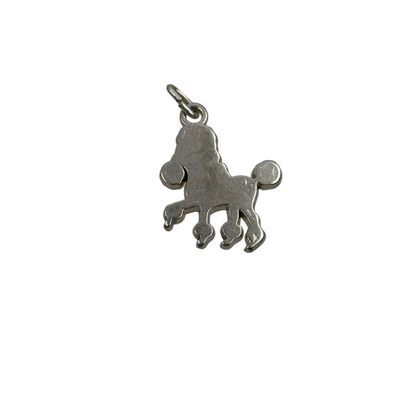 Poodle necklace pendant real silver vintage gift … - image 9
