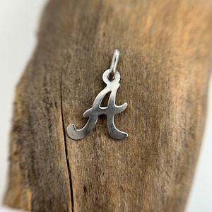 Initialen A Kettenanhänger 925er Silber Anhänger Vintage Retro Eyecatcher Patina exklusiv selten Buchstabe zeitlos