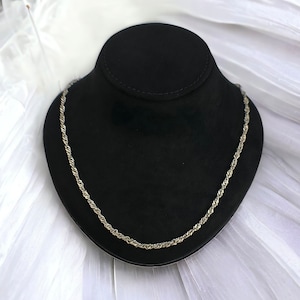 Twisted silver chain 925 silver 58 cm necklace retro timeless modern luxury fashion solid