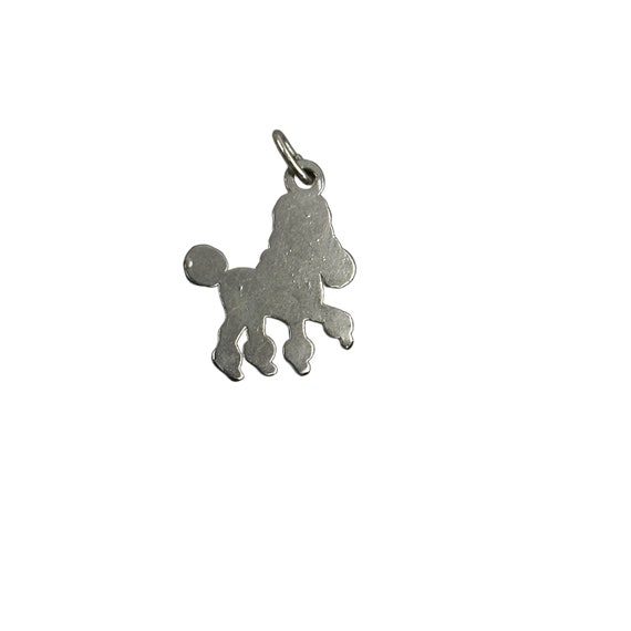 Poodle necklace pendant real silver vintage gift … - image 5