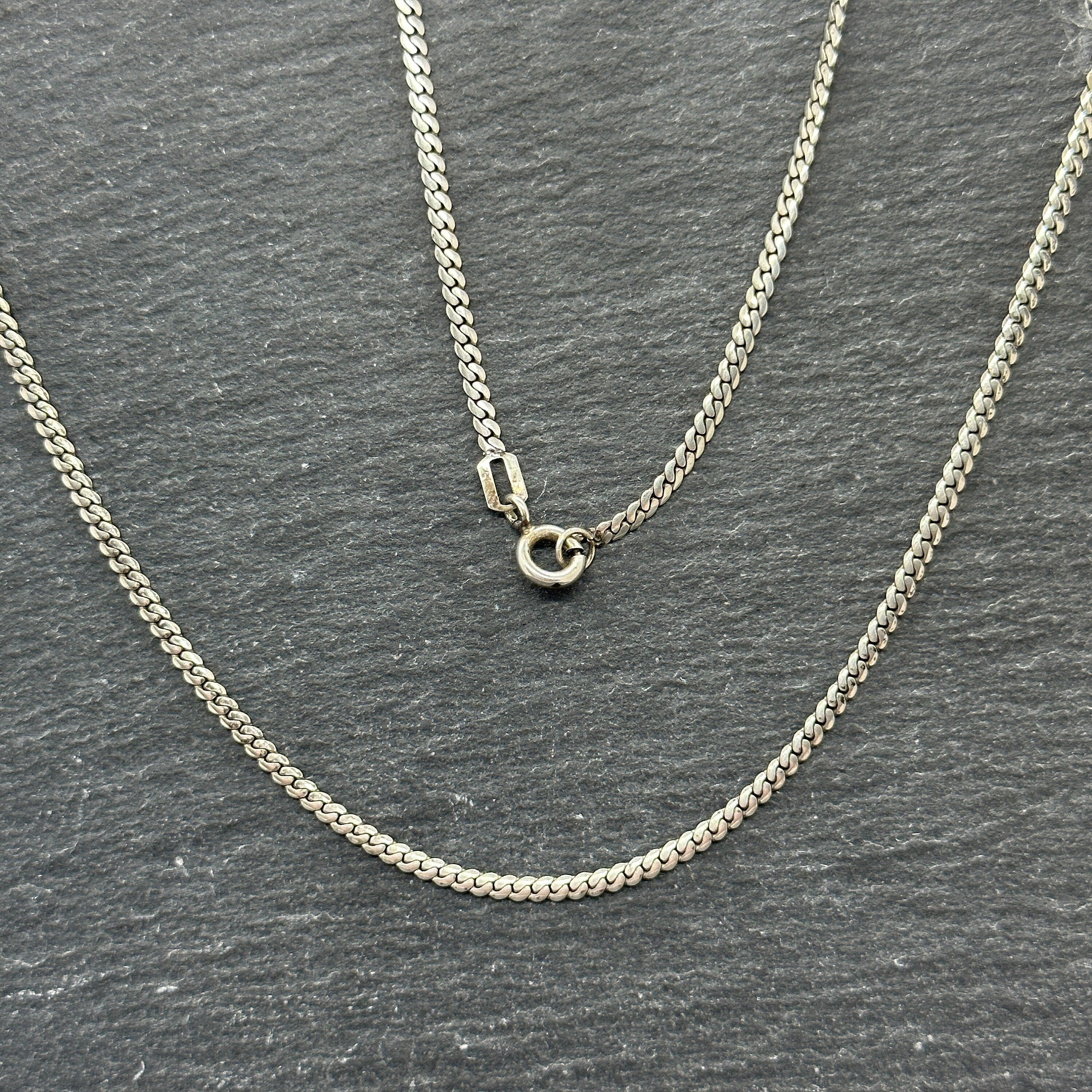 Vintage Silver Chain Approx. 42 Cm Long Approx. 1.9 Mm Wide 925