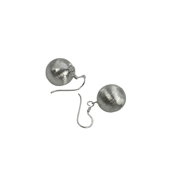 Design hanging earrings 925 silver ball modern gi… - image 9