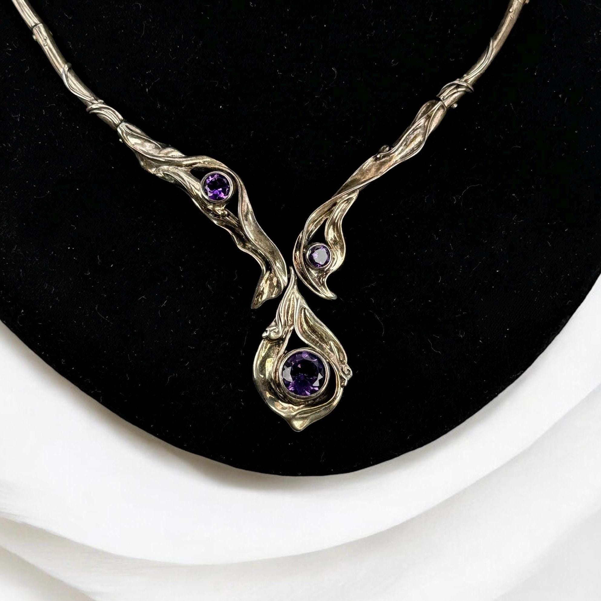 Stylish silver chain 925 silver 44 - 50 cm long vintage gift exclusive ladies patina chain necklace noble luxury modern retro