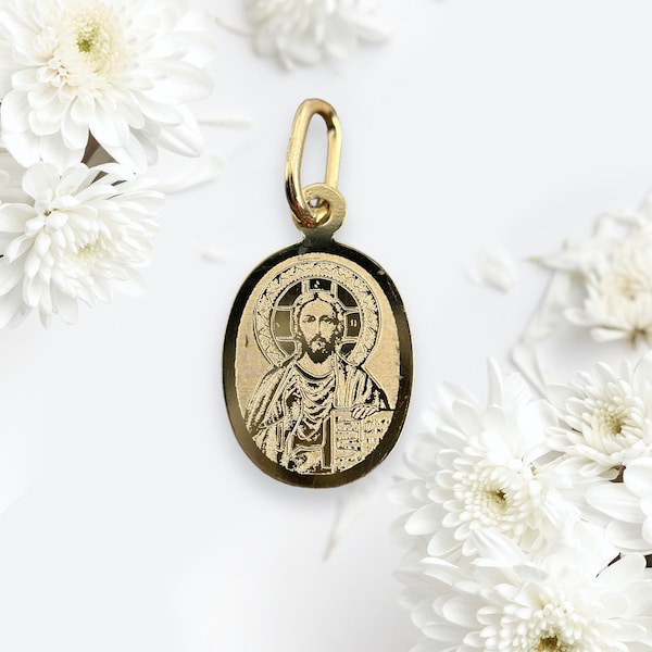 Jesus pendant gold 585 pendant modern trend communion holy rare rarity luxury eye-catcher 14kt 14ct 585er