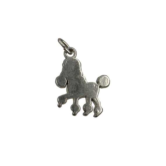 Poodle necklace pendant real silver vintage gift … - image 8