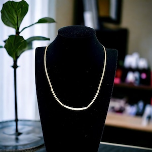 Exclusive silver chain necklace real silver approx. 42 cm silver necklace 3 mm wide vintage retro eye-catcher necklace timeless gold-plated