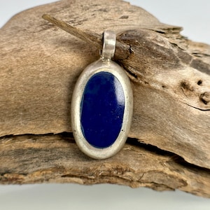 Stylish necklace pendant 925 silver 34 x 16 mm vintage design noble gift ladies pendant rare retro timeless gemstone